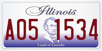 IL license plate A051534