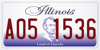 IL license plate A051536