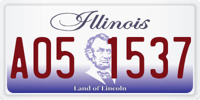 IL license plate A051537