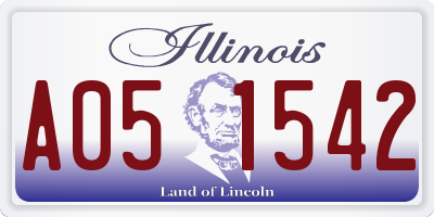 IL license plate A051542