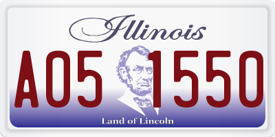 IL license plate A051550