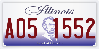 IL license plate A051552