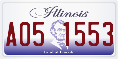 IL license plate A051553