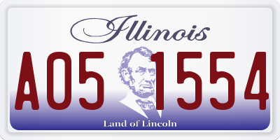 IL license plate A051554