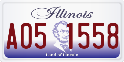 IL license plate A051558