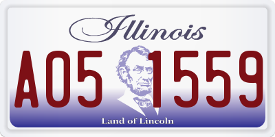 IL license plate A051559