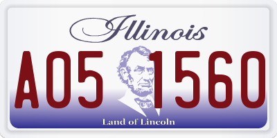 IL license plate A051560