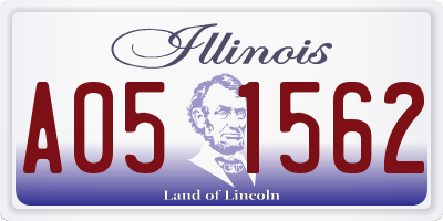 IL license plate A051562