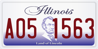 IL license plate A051563