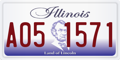 IL license plate A051571