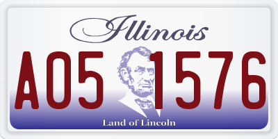 IL license plate A051576