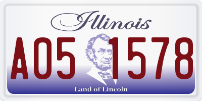 IL license plate A051578