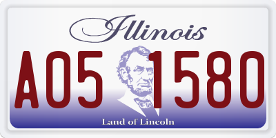 IL license plate A051580