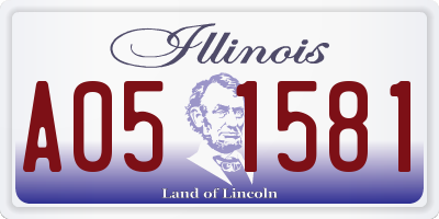 IL license plate A051581