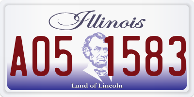 IL license plate A051583