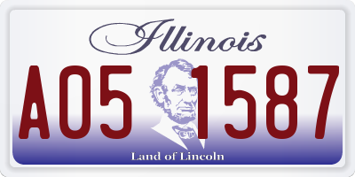 IL license plate A051587