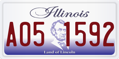 IL license plate A051592