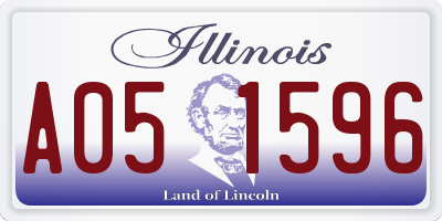 IL license plate A051596