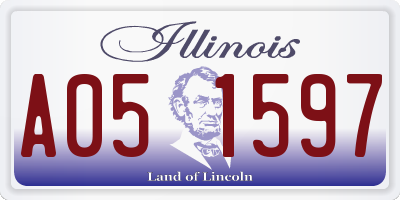 IL license plate A051597