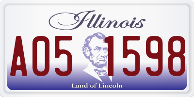 IL license plate A051598