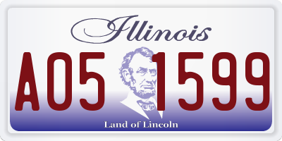 IL license plate A051599