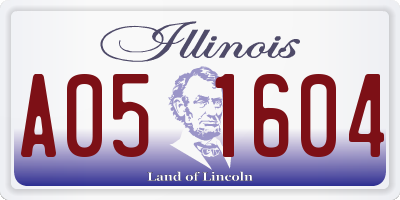 IL license plate A051604