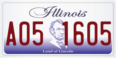 IL license plate A051605