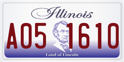 IL license plate A051610