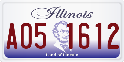 IL license plate A051612