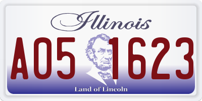 IL license plate A051623