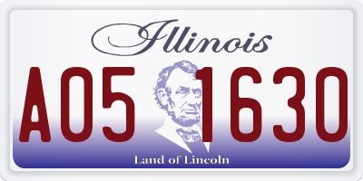 IL license plate A051630