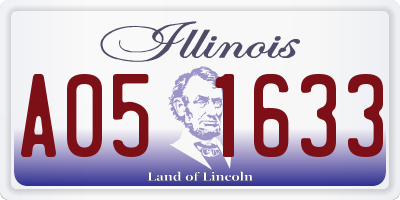 IL license plate A051633