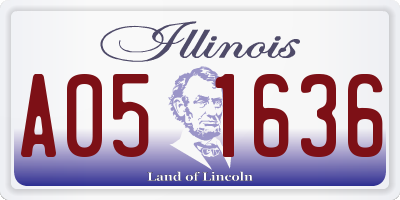 IL license plate A051636