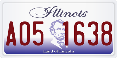 IL license plate A051638