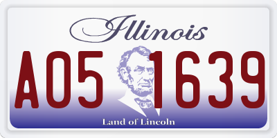 IL license plate A051639