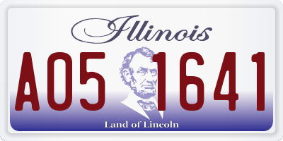 IL license plate A051641