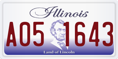 IL license plate A051643
