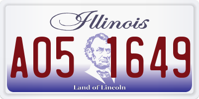 IL license plate A051649