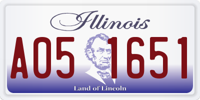 IL license plate A051651