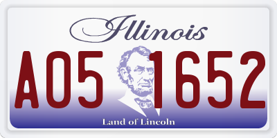 IL license plate A051652