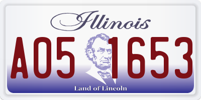 IL license plate A051653