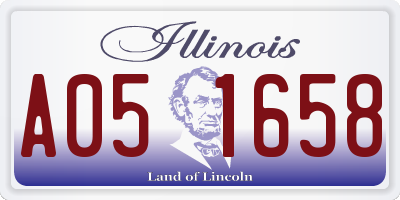 IL license plate A051658