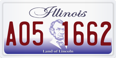 IL license plate A051662