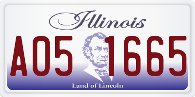 IL license plate A051665
