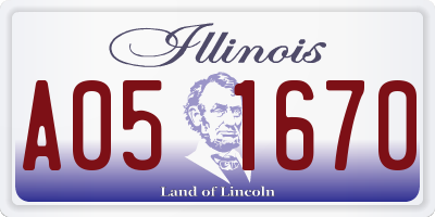 IL license plate A051670