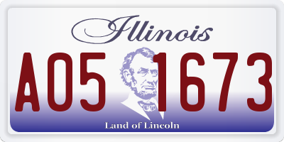 IL license plate A051673