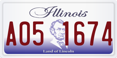 IL license plate A051674