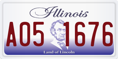 IL license plate A051676