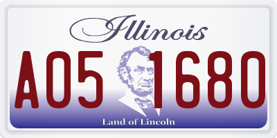 IL license plate A051680