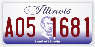 IL license plate A051681